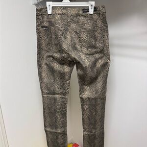 Rock & Republic Snake Print Pants - Black and Tan